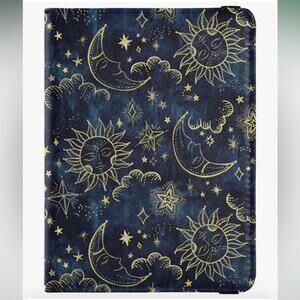 NWOT Navy and Gold Celestial Women's Passport Holder Wallet